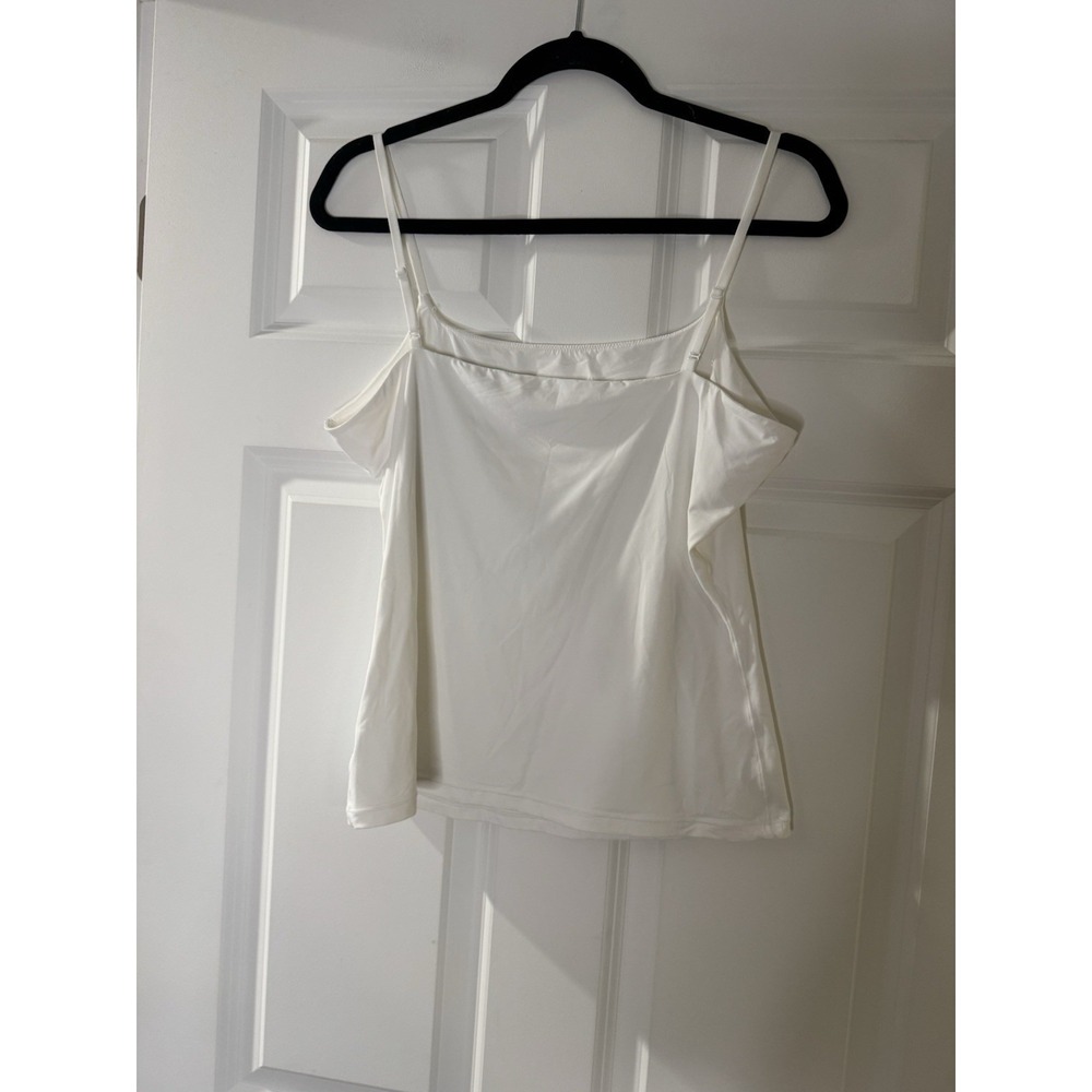 Pumiey Square Neck Basic Cami Tank Xl White - Picture 2 of 2